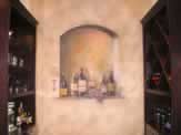 Trompe L'oeil Wine Niche in Wine Tasting Room
